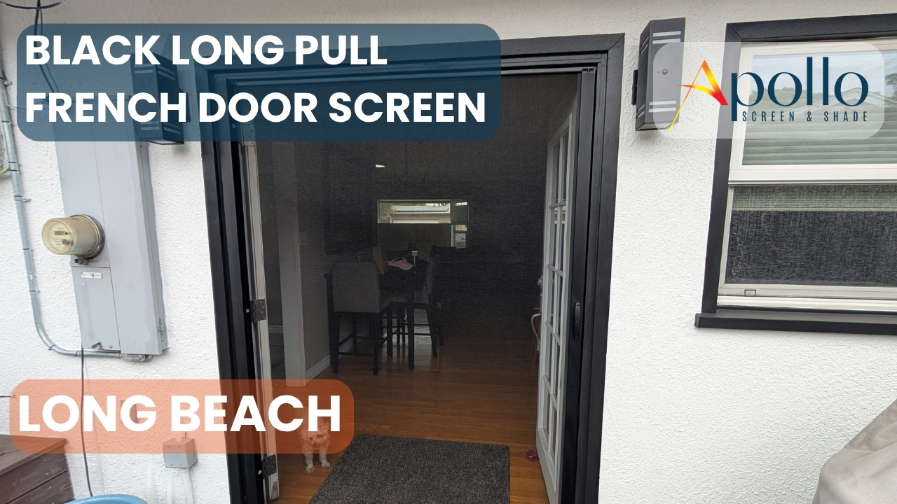 Black Long Pull French Door Screen-Long Beach, CA (3).jpg